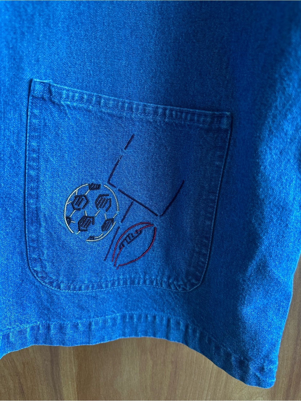 Christopher & Banks Blue Denim Jacket with Embroidered Pockets - Picture 3 of 8